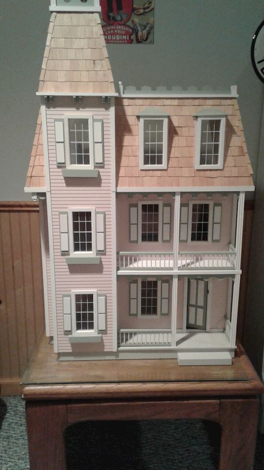 vintage wooden dollhouse