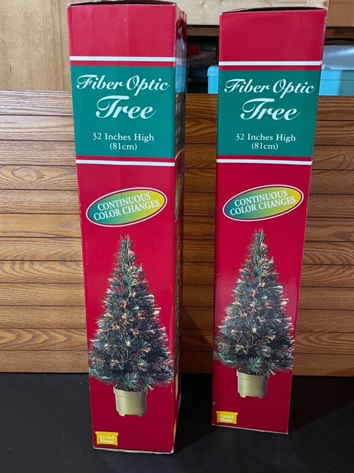 Fiber Optic Trees 32” lot of 2 bidding ends 7/5 14.00
