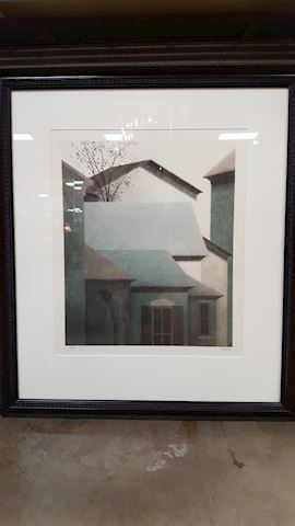 1991 ROBERT KIPNISS "ROOFTOPS at ELSAH" S/N LITHOG