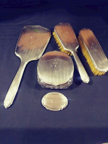 Sterling Silver Vanity Set