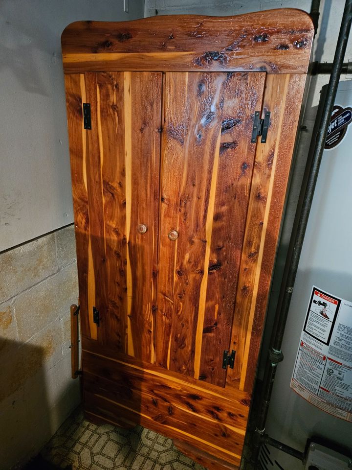 BUY ONLINE! Community flatware - $30, lingerie chest - $10, white cabinet - $20, two chairs $10 