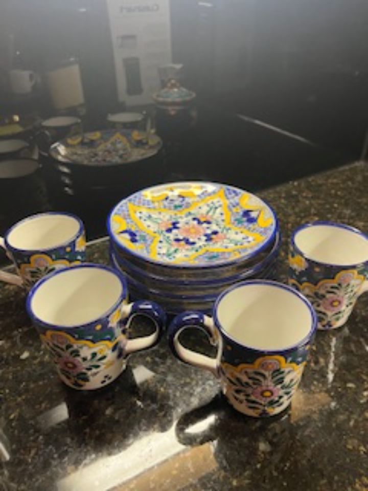 Cappuccino Cup, Mexican Coffee Mug, Puebla Talavera Pottery