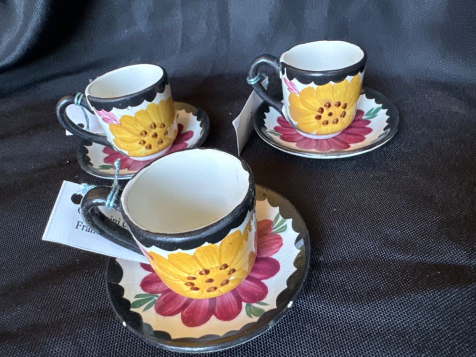 Vintage Gien Mini Cups and Saucers bidding ends 4/12 $12.50 ...