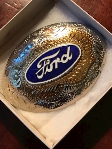 Bill Dugger FORD German Silver Buckle
