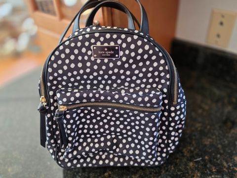 NWT Kate Spade Navy w/White Polka Dot Backpack kate spade | Bags | Kate Spadethe Little Better Sam Sunshine  main image 4