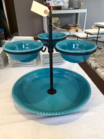 Turquoise serving dish