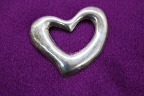 VINTAGE STERLING SILVER TAXCO MEXICO HEART BROOCH