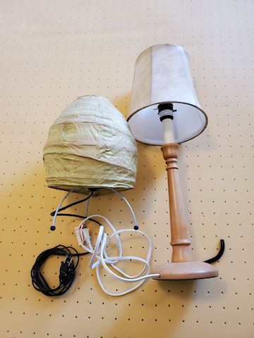 Two small table side lamps