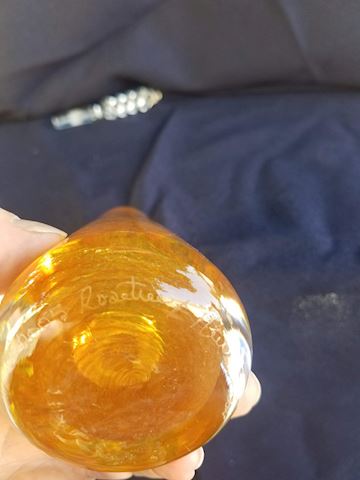 Beautiful art-glass signed perfume bottle