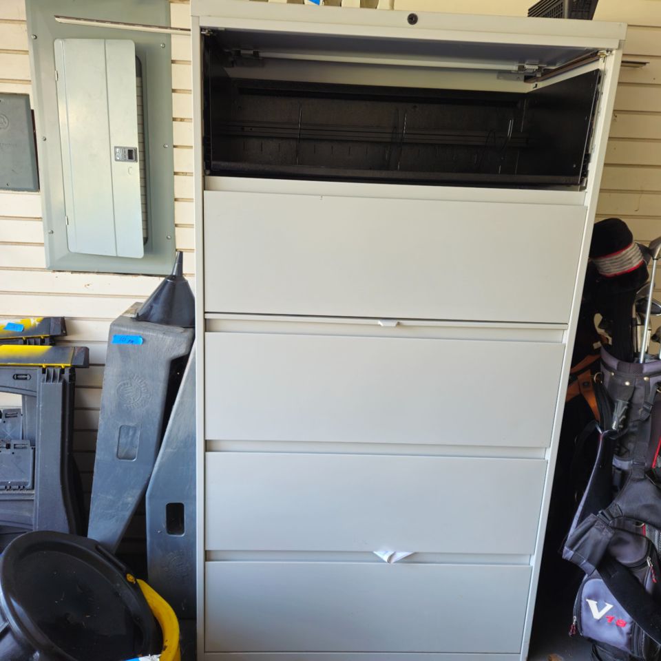 BUY ONLINE - Northville -  Tall filing cabinet - $25, full size mattress - $25, China cabinet - $25