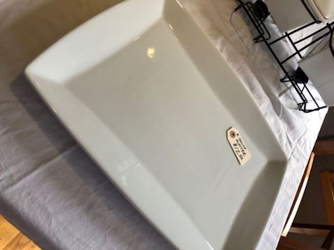 White ceramic tray