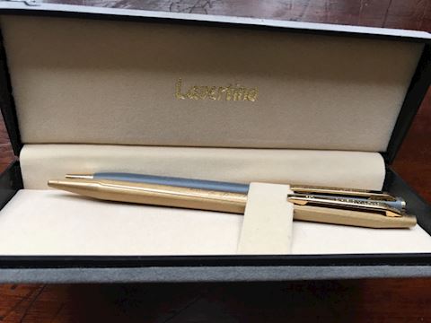 Lavertino sage ballpoint pen & gold Chromatic Pen
