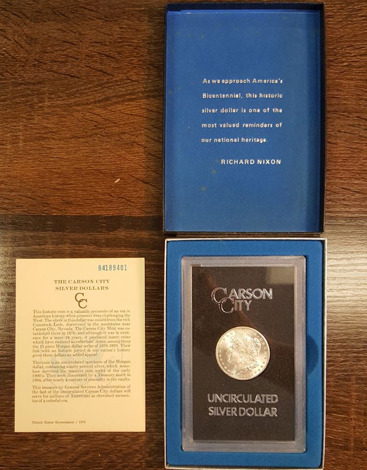 Carson City Morgan Dollars, Gold, Silver, Bullion & Old Coins