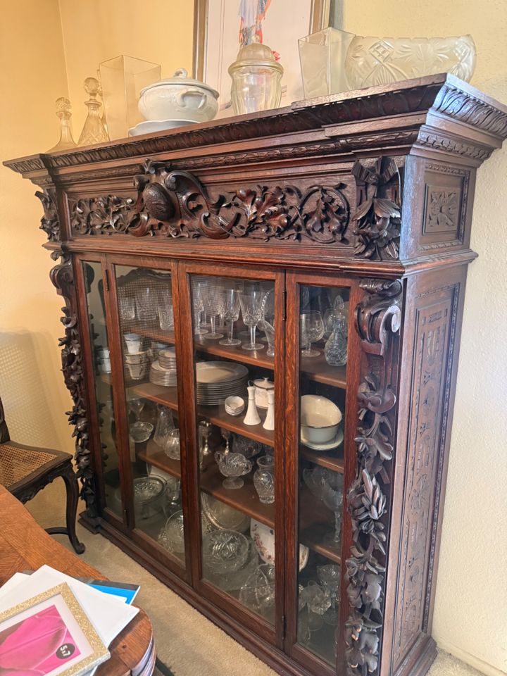Antique Hand-carved Cabinets & MORE— Angels & Lions