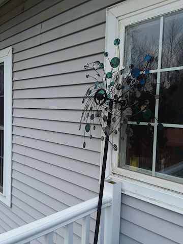 Windmill Lawn Art Decor with Lawn Stake