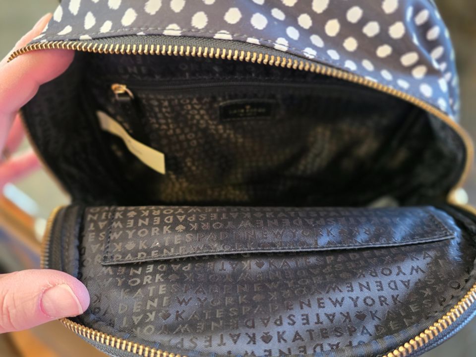 NWT Kate Spade Wilson road musical dots mini backpack Kate Spade Backpack Wilson Road Black White Polka Dots  main image 3