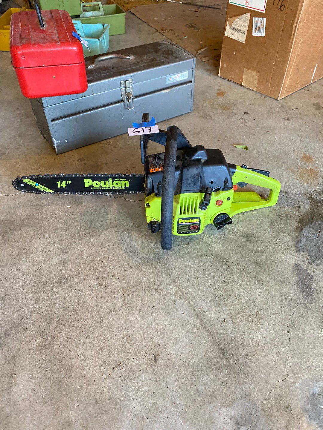 G18 Poulan 14 Chain Saw Great Condition Used Once bidding ends 3/14 25