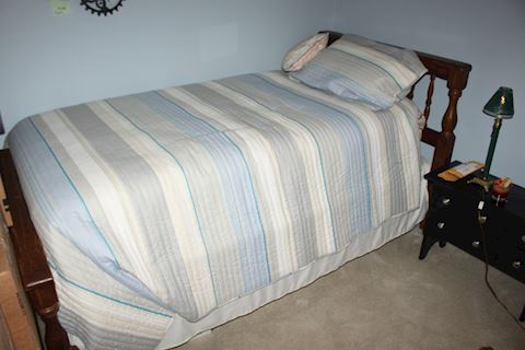 Twin Size Bed, Frame, Brand New Mattress