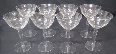 Princess House Crystal Set of 8 Wine Glasses