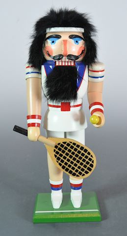 1980s Erzgebirge DDR 13" Tennis Player Nutcracker
