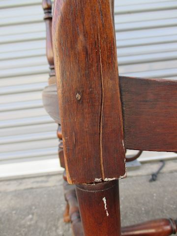 Antique Rare Wicker Wood Carved Chair Restoration