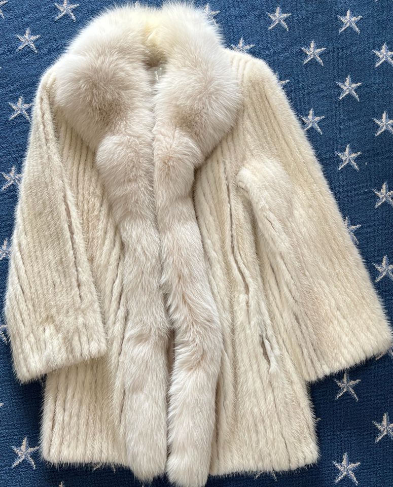 ジャケット・アウター SAGA MINK Saga Selected Mink Fur Jacket Womens M Vintage Scandanavia