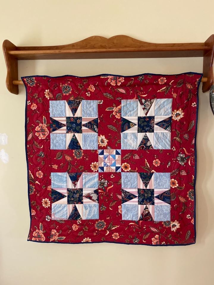 Fabric- quilters dream- plus baseball/ football cards