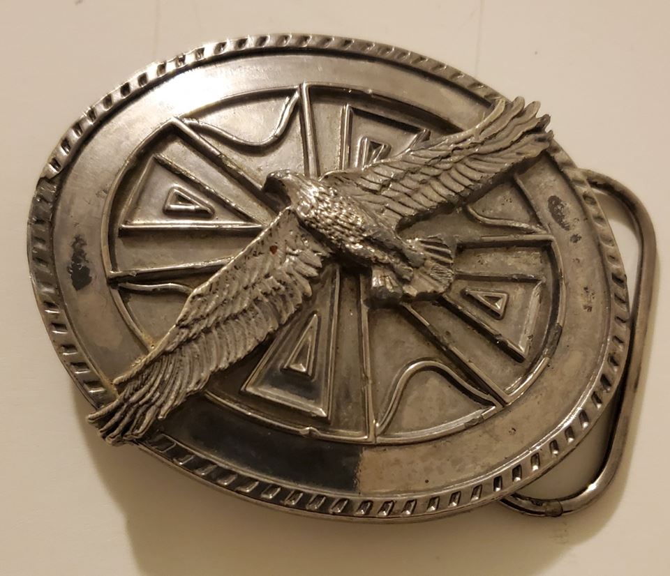 Vintage Belt Buckles Oil Gas Railroad Beer Advertising Hunting Fishing Coins Steel Pennies Wheat 