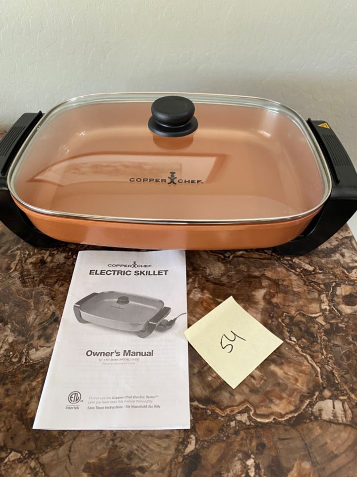 Copper chef, electric skillet 54 bidding ends 7/14 10.00