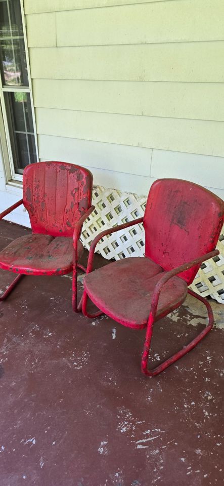 Old Metal Lawn Chairs Vintage Metal Chair Clam Shell Scalloped