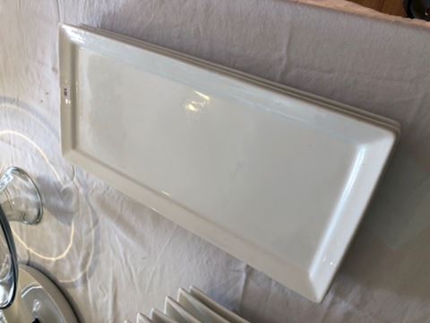 White ceramic plates - set/4 - #1