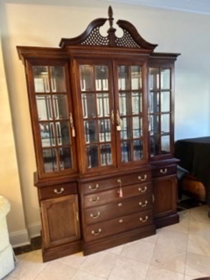 50% off already Incredible prices ...  gorgeous China cabinet, bedroom furniture, workout bench