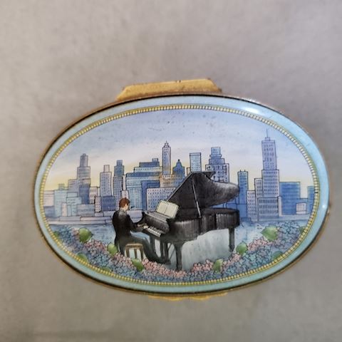 HALCYON DAYS GERSHWIN "RHAPSODY IN BLUE" MUSIC BOX