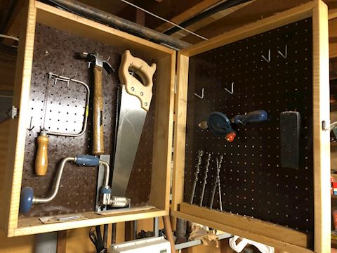 File cabinet with tools