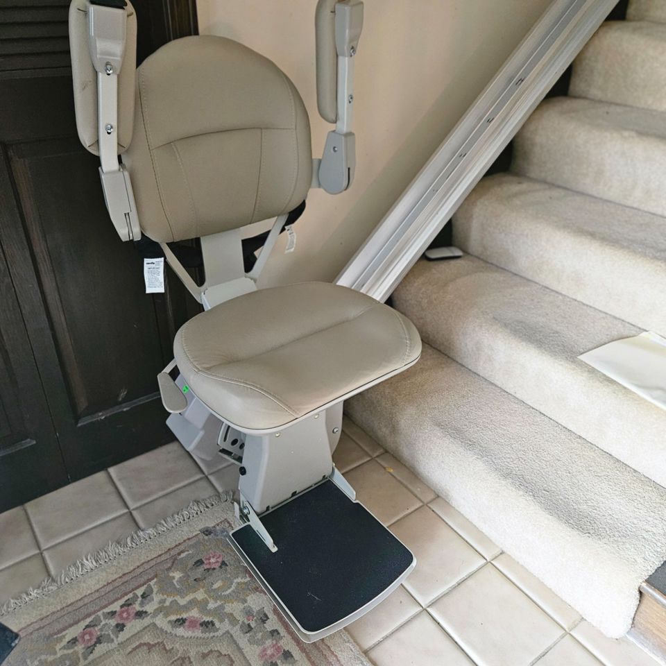 **Buy Online!  Plymouth sale - Stair chair lift, Nichols & Stone cupboard,  queen anne bedroom