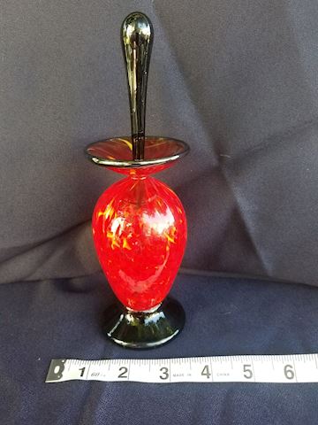 Opal art glass studio glass perfume bottle