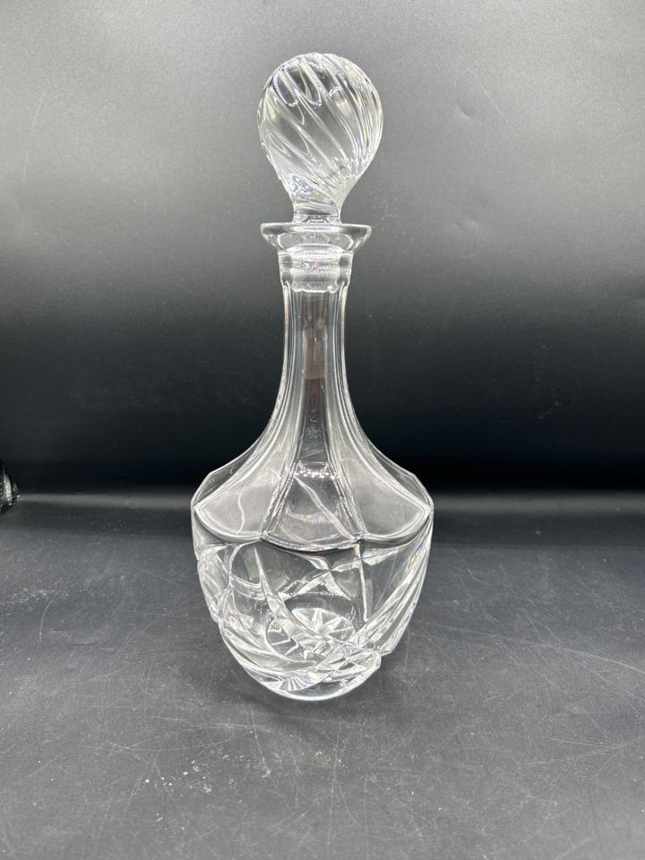 204. Crystal Decanter 12” bidding ends 8/17 $8.00