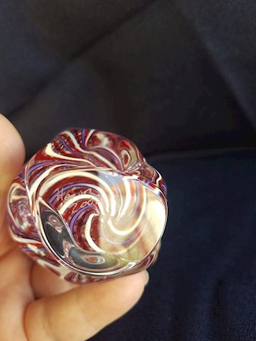 Signed art-glass by Heron perfume bottle