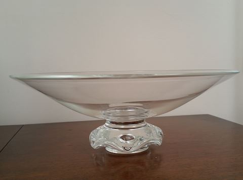 Rare Vintage Footed Steuben Bowl 12-1/2" D