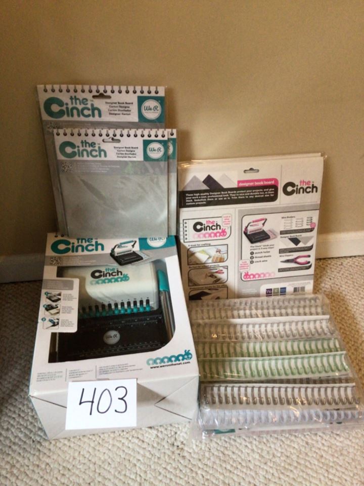 403 The cinch binder maker bidding ends 4/28 10.00