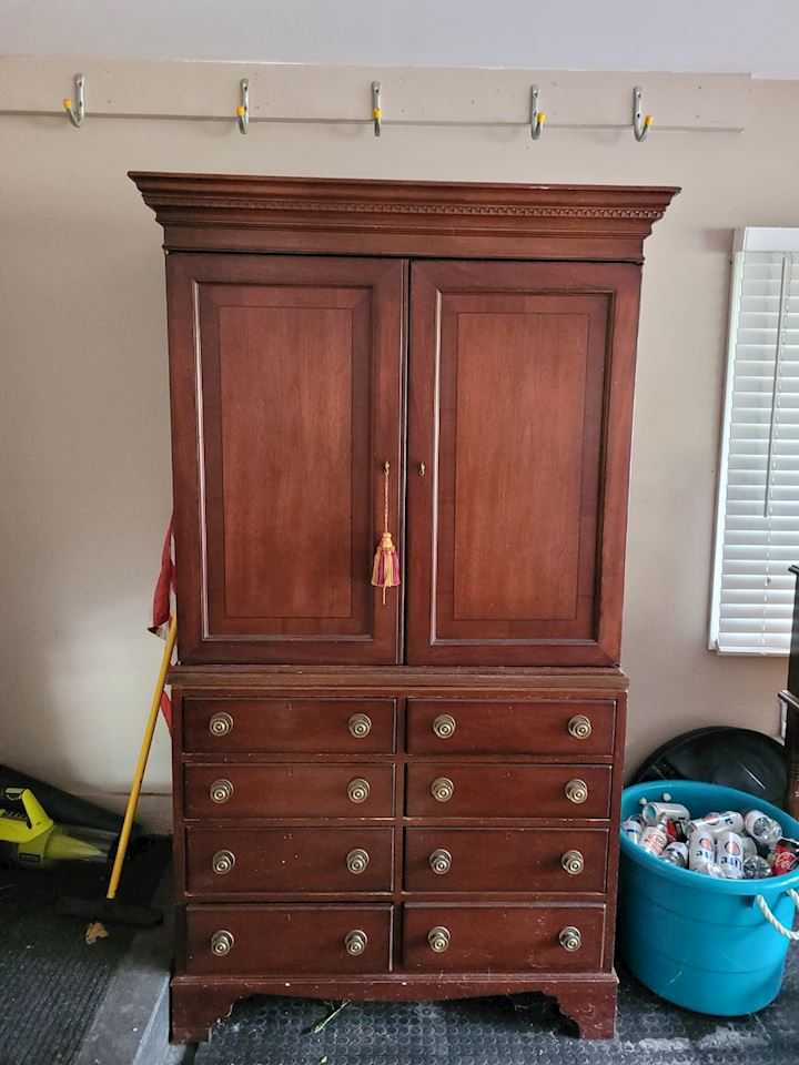 *50% OFF! Cherry armoire, glass coffee table, antique buffet, electric grill - Northville