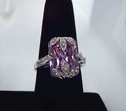 Kirks Folly Ring w Amethyst Colored Stone size 10