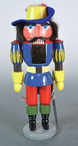 1980s Erzgebirge East Germany 13" Musketeer Nutcra