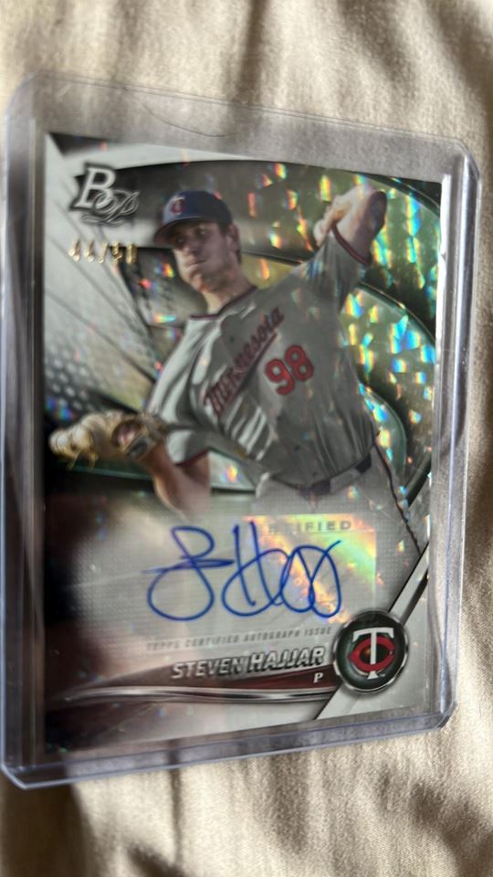 2022 Topps Bowman Platinum Top Prospect Auto Steven Hajjar Minnesota