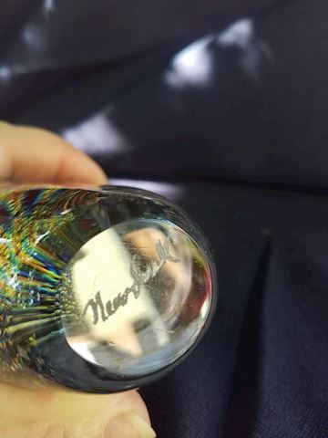Beautiful multi-colored art-glass perfume bottle