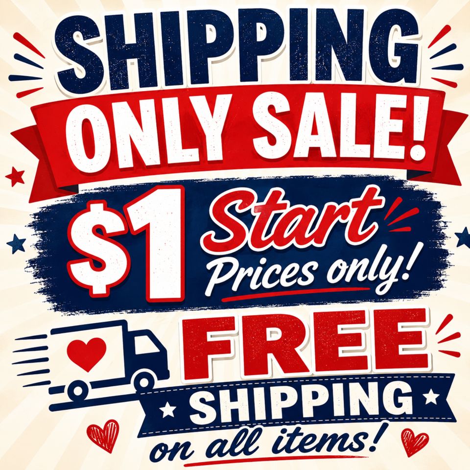 $1 Start With Free Shipping Sale! No pickup! 