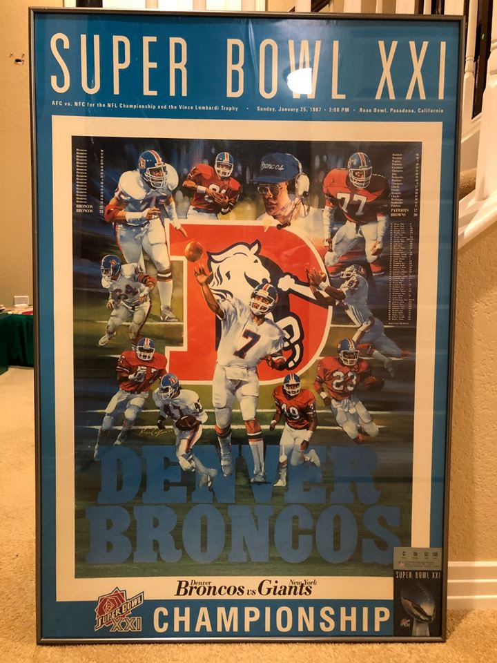 Sports Memorabilia Superbowl Poster and Estate Sale