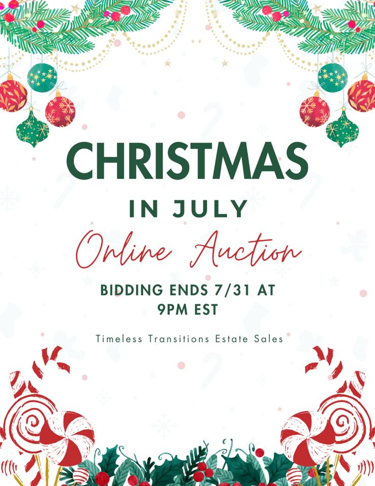 Christmas in July Online Auction!!
