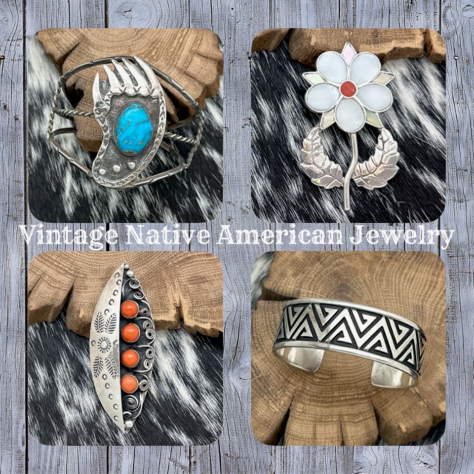 Scottsdale Online Estate Sale - Vintage Native American Navajo Zuni Hopi Sterling Silver Jewelry