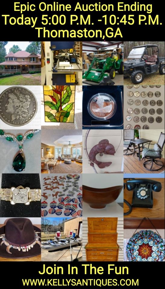 ENDING TODAY EPIC Livingston/Hogan Oline Estate Auction Huge Home & Outbuildings! Furniture- Tractor